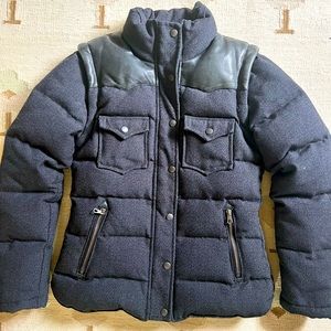 Penfield x Rag & Bone Wool Leather Down Convertible Jacket Vest
